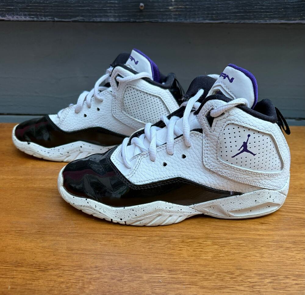 Air Jordan B’Loyal PS White Court Purple Black Kids 13C CK1426-115